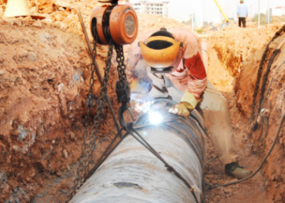 防爆手拉葫蘆用于燃氣管道施工現場